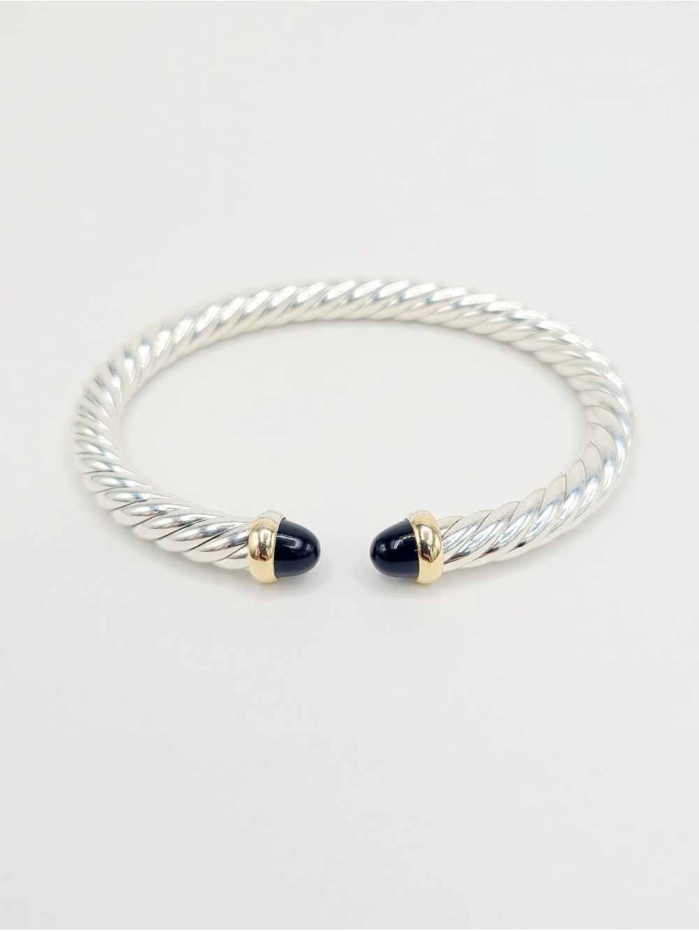David Yurman Cable Flex With Black Onyx and Gold , 6mm